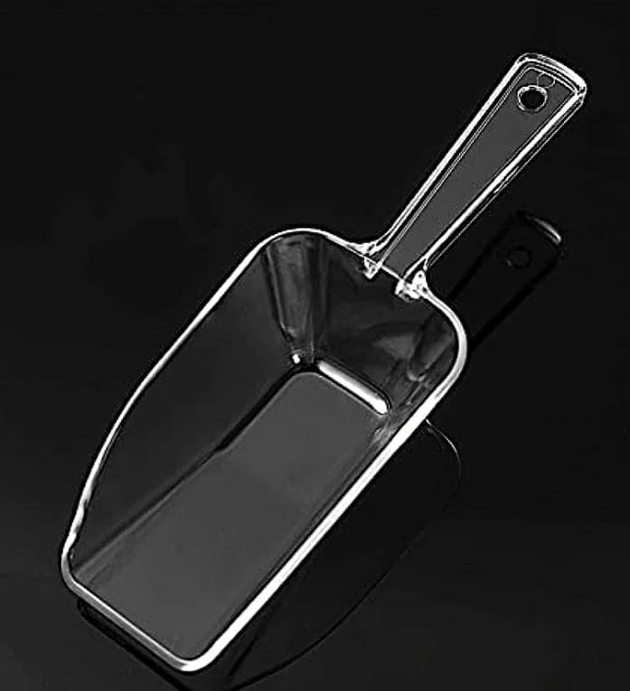 Shoppers Hub PNQ 170gms Capacity PolyCarbonate Based Heavy Duty FLAT Bottom Ice Scoop, Flour, Sugar, Grain, Popcorn, Ice Cube Scoop for Ideal Use in Kitchens, Bars, Hotels, Restaurant and Grocery Stores.(Scoop Size No:4: 24*8*5cm, Capacity:170 Grams Approx) Shoppers Hub PNQ 170gms Capacity PolyCarbonate Based Heavy Duty FLAT Bottom Ice Scoop, Flour, Sugar, Grain, Popcorn, Ice Cube Scoop for Ideal Use in Kitchens, Bars, Hotels, Restaurant and Grocery Stores.(Scoop Size No:4: 24*8*5cm, Capacity:170 Grams Approx)