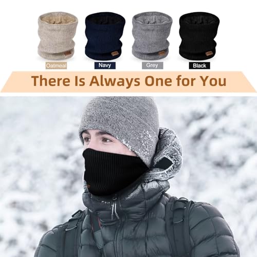 Image of MSDC Winter Neck Gaiters for Men 3 Pack,Neck Warmer Men Women with Thermal Thick Warm Fleece Lined Cold Weather
