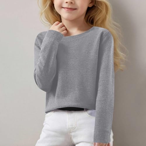 Girls Sweater Crewneck Pullover Tops Boys Long Sleeve Knit Sweater Teen Kids Knitted Pullover Fall Winter Outfits Undershirt2