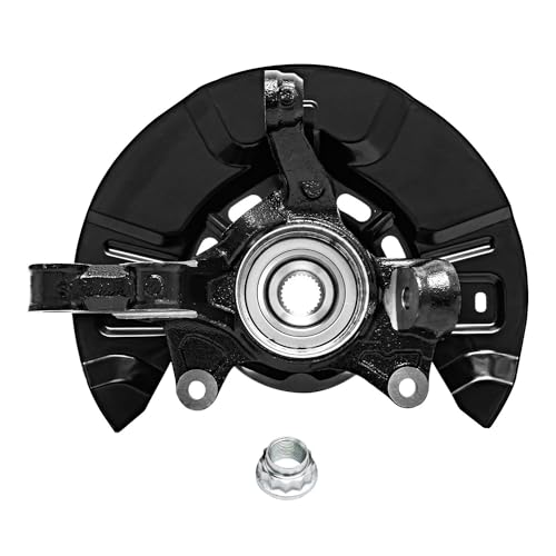 Image of Detroit Axle - AWD Front 2pc Steering Knuckles for 09-13 Toyota Matrix 09-10 Pontiac Vibe, 2 Steering Knuckles & Wheel Bearing Hubs Assembly 2009 2010 2011 2012 2013 Replacement