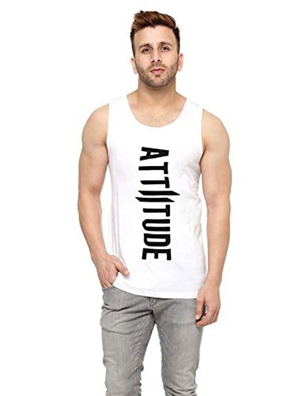 SWAGGER JNS Attitude Printed Men’s Gym Vest with Round Neck | Vest T-Shirt | Men’s Sleeveless Tank top | Cotton Blend Slim Fit Vest SWAGGER JNS Attitude Printed Men’s Gym Vest with Round Neck | Vest T-Shirt | Men’s Sleeveless Tank top | Cotton Blend Slim Fit Vest