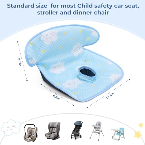 Image of COOLBEBE Car Seat Protector for Potty Training, Dry Waterproof Car Seat Liner Toilet Training for Baby Toddler, Piddle Pads Cover Car Seat Pad for Strollers & Carseat (Blue)