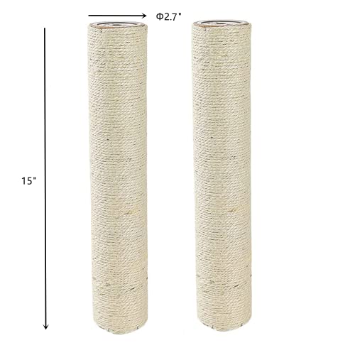 Poste de rascador para gato 2 unidades 15 in diámetro 2.75 in miniatura 3