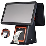 【Interfaccia multifunzione】 Questo registratore di cassa del punto di vendita presenta interfacce multifunzionali: 4 porte USB, porta 1 DC-in, porta 1 LAN, porta CGA, porta 1 Com e 2 porte audio. Interfaccia funzionale, completamente attrezzata, puoi essere sicuro di utilizzo