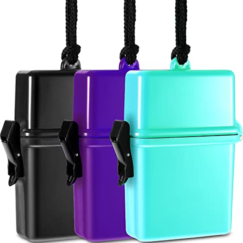 Funda impermeable para tarjetas y estuche deportivo flotante de 3 piezas con cuerda