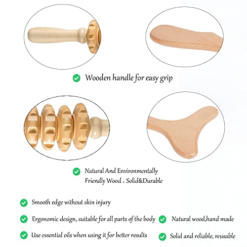 Wood Therapy Massage Tools Wooden Gua Sha Kits Maderoterapia Kit Body Sculpting Tools Wood Massager Roller For Relax Muscles (2) #TOP5