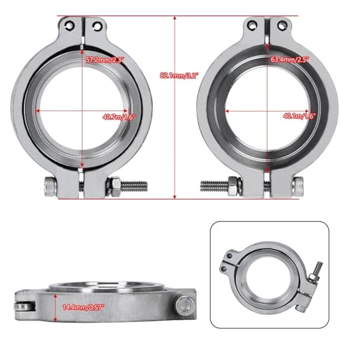 Collier de serrage en V inox robuste pour bride de wastegate MVR 44mm