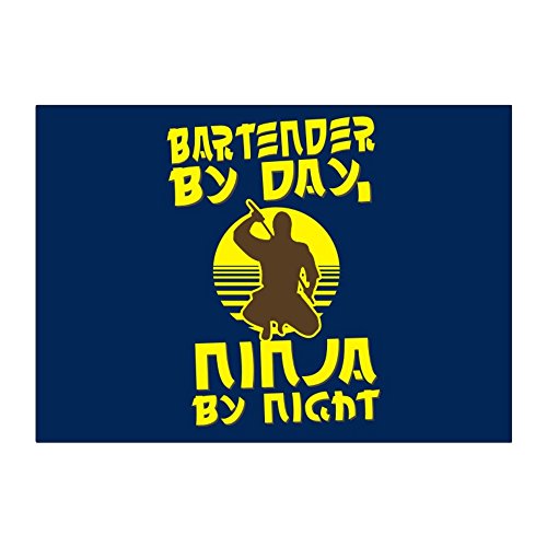 Teeburon Bartender by Day, Ninja by Night Sticker