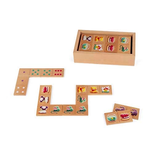 Janod J02704 Hout Dominos 1ers Mots Domino's Game