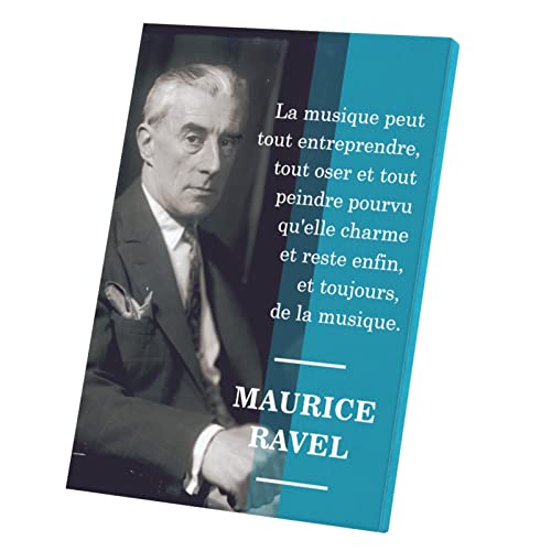 Toile Imprimée Maurice Ravel Poster Décoratif pour Salon et Bureau de Musicien