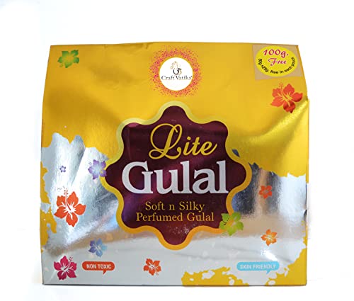 Image of CraftVatika Herbal Holi Lite Perfumed Lite Colours with Cadbury Celebration Chocolate Pack, Holi Colour with Chocolate Combo Pack Gift (Type 1)