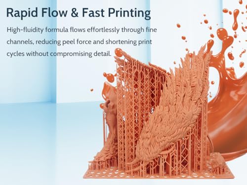 Image of 3D Printer Resin, Wear Resistant Resin for Miniatures, Ceramic-Matte Finish 16K Ultra-High Precision & Durable for LCD /DLP /MSLA Printing, Red Wax Resin 1KG | 16K High-Precision,Low-Odor,Matte Finish