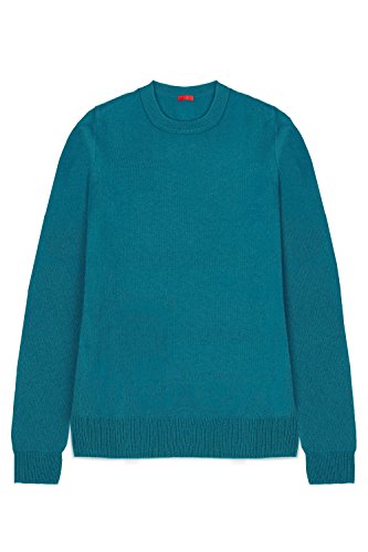 Image of JENNIE LIU Women's 100% Pure Cashmere Crew Neck Sweater, Tight Knit Cozy Soft Hand Washable Long Sleeve Pullover