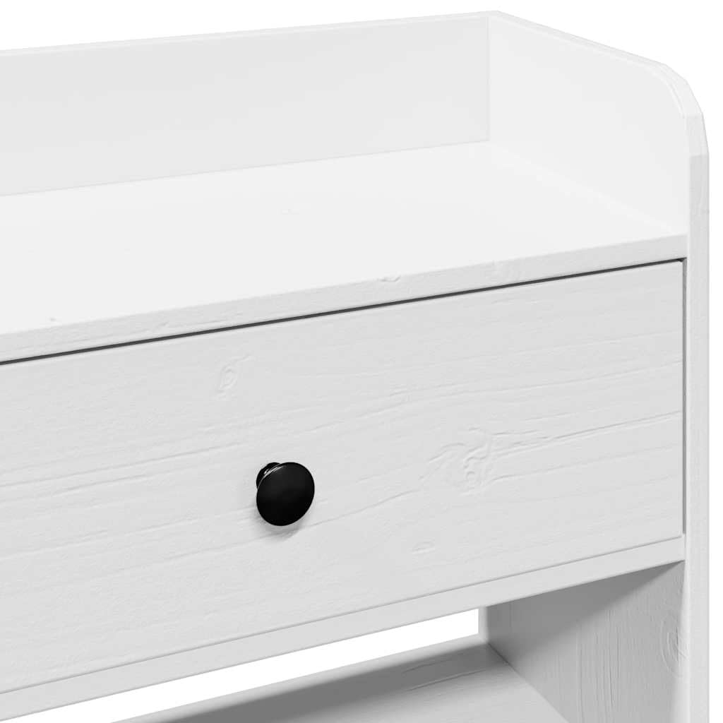vidaXL Cabecero de Cama almacenaje Madera Maciza Pino Blanco 75 cm