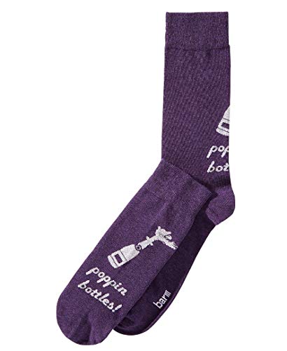 Bar III Mens Poppin' Bottles! Metallic Seamless Dress Socks Purple 10-13