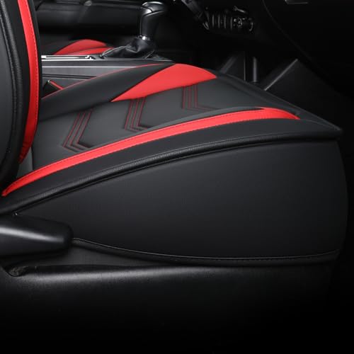 Image of LUCKYMAN CLUB Front-only Seat Covers for Tacoma 2005-2023 with Waterproof Faux Leather (Front only, Red)