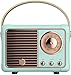 Baolira Retro Bluetooth Speaker, Wireless Portable Speaker with Crystal Clear Stereo Sound and Rich Bass, Vintage Decor, Retro Decor, Gifts for Teen Girls Boys Women (Blue)
