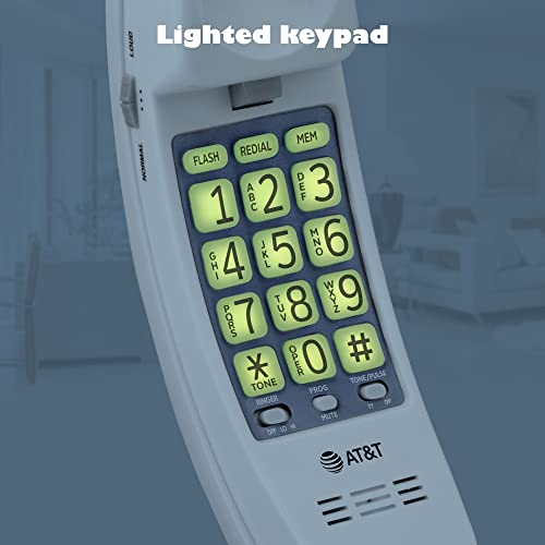 At&T 213 Corded Home Phone With Extra Big Buttons & Visual Ringer. No Ac Power Required thumb #8
