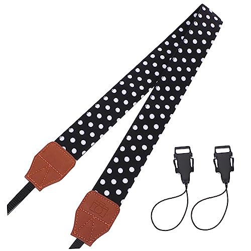 Angoily �J�����X�g camera strap �J�����l�b�N�V�����_�[�X�g ���߉\�ȃX�g �J�����X�����O�x���g �J�����p�V�����_�[�X�g �R�b�g�� Black