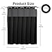 Final Friday Waffle Weave Black Shower Curtain with Snap in Liner Polyester Fabric Hotel and Spa Bathroom Decor Set Waterproof Detachable Washable No Hook 72 W x 74 H Inch