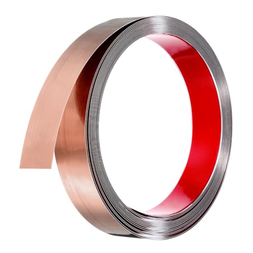 MECCANIXITY Rose Gold Metal Trim Peel and Stick, Self Adhesive Mirror Finish Wall Trim Border 13ft x 1.2" Stainless Steel Molding Tape Strips for Wall Cabinet Tile Edge Molding