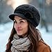 Winter Beanie Hat Newsboy Caps Circle Scarves Women Ski Snow Warm Scarf Slouchy Fashion Knit Fall Cap Neck Warmer Men Outdoor Fishing Running(US, Numeric, 6 3/4, 7 1/4, Black Hat)