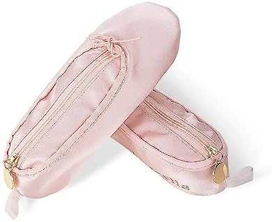 NICEDREAM Personalized Name Ballet Shoe Makeup Bag Pencil Case Cosmetic Bag Ballet Gift for Dancers Custom Ballerina Bag Zipper Pouch Cosmetic Pouch