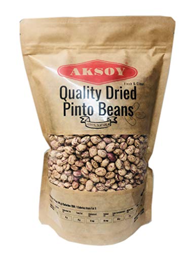 AKSOY Wholefoods Dried Pinto Beans 1.25KG | Rich in Protein & Fiber | Perfect for Soups, Stews, Burritos & Mexican Recipes | Premium Quality, Vegan & Natural