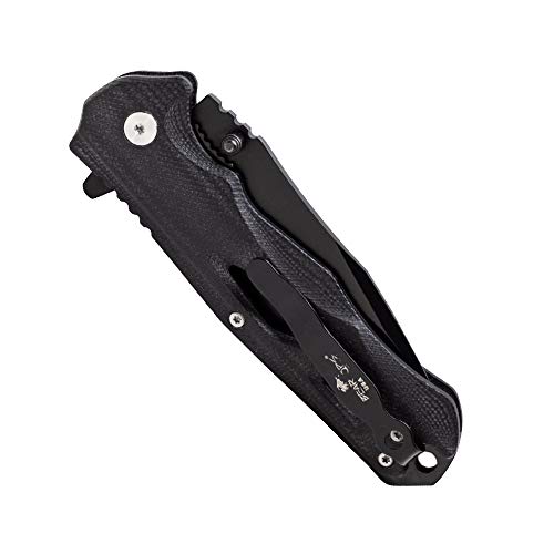 Bear Ops Rancor Ii Modified Drop Point Blade, Cpm-S30V Steel, Black G10 Handle, Tip Down Carry Pocket Clip, Precision Ball Bearing(Mc-400-B4-B-S35) #TOP2
