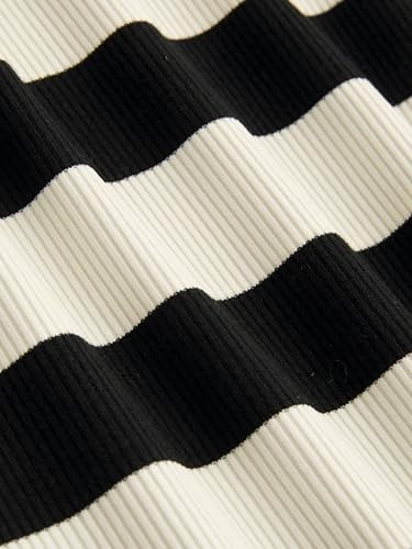 CIDER Tank Tops for Women Striped Crop Tops Boat Neck Sleeveless Knit Top Basic Casual Crop Tops Women's Top2