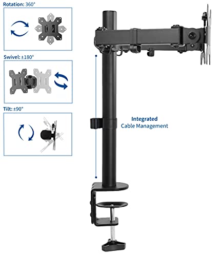 VIVO Dual LCD LED 13 to 27 inch Monitor Desk Mount Stand, Heavy Duty Fully Adjustable, Fits 2 Screens, STAND-V002
