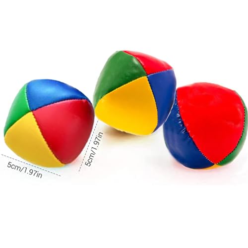 SovZovy Jonglierbälle 3er Set, Rivestimento Impermeabile,Riempiento di Paline da Giocoleria für Anfänger, lebendige Farben zur Verbesserung der motorischen Fähigkeiten
