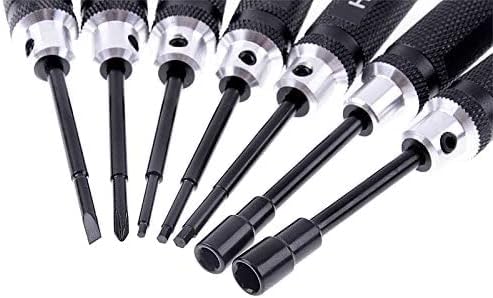 7pcs * RC Helicopter Plane Car Screw Driver Tool Kit - (Color: Black)