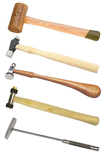 5 Piece Jeweler's Hammer and Mallet Jewelry Making Metal Forming Set