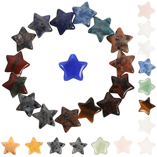 Healifty 30pcs Shaped Stones for Home Decor Elegant Five-Pointed Stars for Tabletop Decoration Unique and Stylish Gemstone Accents for Desktop and Office Spaces