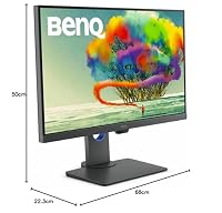 BenQ PD2705Q Grafiker Monitor (AQCOLOR Technologie, 27 Zoll, QHD, IPS, USB-C-Laden, DP / HDMI, KVM, Hardware kalibriert, Höhenverstellbar), MacBook kompatibel, schwarz – Ansicht 9