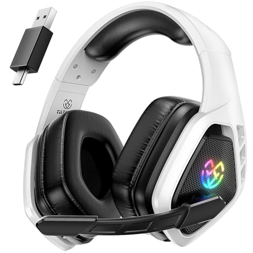 Tatybo ゲーミングヘッドセット ワイヤレスヘッドセット マイク付き 軽量...