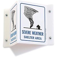 SmartSign "Severe Weather Shelter Area" Señal de proyección | 5"