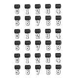 GFLPO 30pcs Silicone Number Pendants from 0-9 for Baseball Necklace