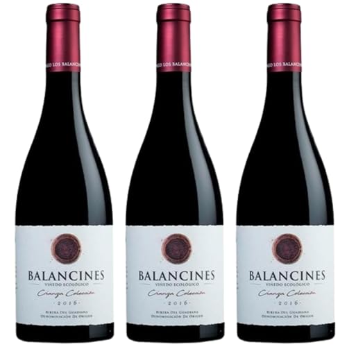 Balancines Crianza Colección Vino Tinto, mezcla de Garnacha y Garnacha Tintorera con 14% Vol., ideal para servir entre 14º y 16ºC y disfrutar su expresión| 3 botellas