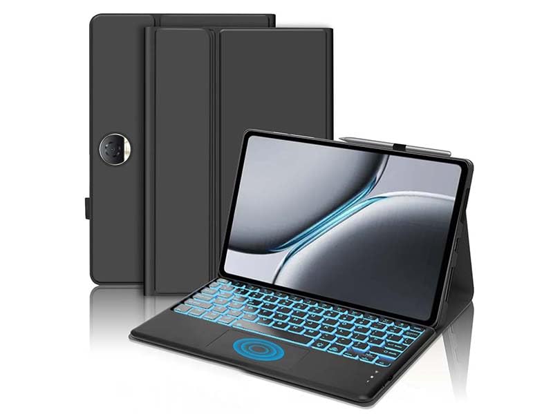 Image of Smart Keyboard Case for OnePlus Pad 2 /Pad Pro /Oppo Pad 3 Pro 12.1 inch Cover Folio Case with Trackpad, 7 Color Backlit