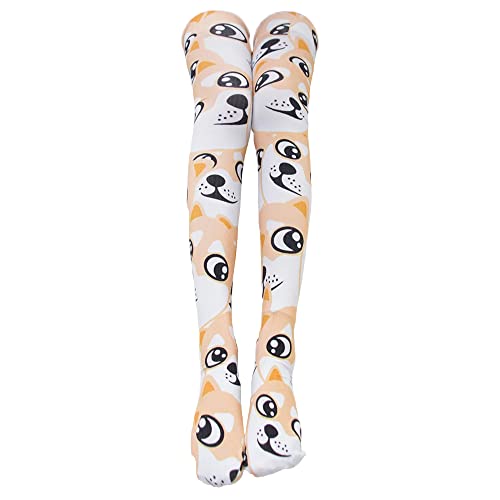 Image of SINROYEE Sexy Cosplay Knee High Stockings Anime Cartoon Printing Thigh High Socks for Women Cute Lolita JK