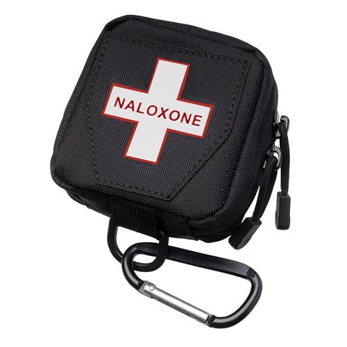 Image of Naloxone Belt Pouch for Opioid Overdose Kits with MOLLE Straps | Attaches to Duty Vests, Backpacks & Belts | Compact Design Holds Two Naloxone Nasal Spray Doses & Accessories | Naloxone Not Included