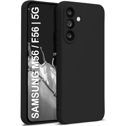 Image of TRUEUPGRADE Compatible for Samsung Galaxy M56 5G | F56 5G Cover Case | Soft Silicon Rubberised Cover |Camera Protection Bump Back Cover (Black)