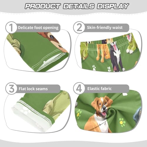 Toddler Girls Leggings Printed Yoga Pants Leggings Brown Black Dog for Kids3