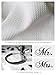AW BRIDAL Wedding Gifts for Couple Newlyweds, Anniversary Mr and Mrs Waffle Knit Robe Sets for Enagagement Bridal Shower, Monogrammed White Matching Robes for Couples, Bride and Groom, Wifey and Hubby