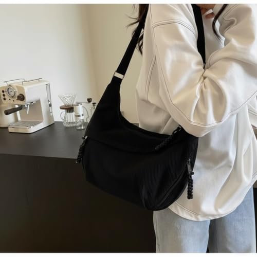 Image of WildHorn Travel Crossbody Crescent Bag for Women | Over-Shoulder Half Moon Sling Purse with Zipper | Unisex Chest Bag & Waist Bag for Daily Travel Use