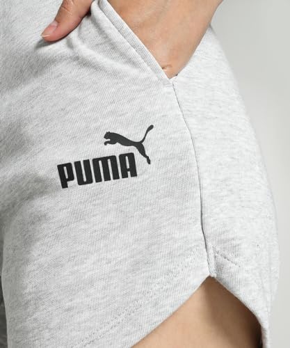Image of Puma Women's ESS High Waist Shorts | Comfortable Cotton-Blend High Waist Knitted Shorts for Women | Ribbed Waistband | Ideal for Gym, Travel & Everyday Wear