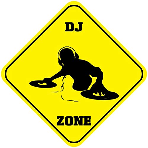 WallAdorn DJ Zone - Póster de Hierro crujiente para decoración de Pared, Estilo Vintage, para...