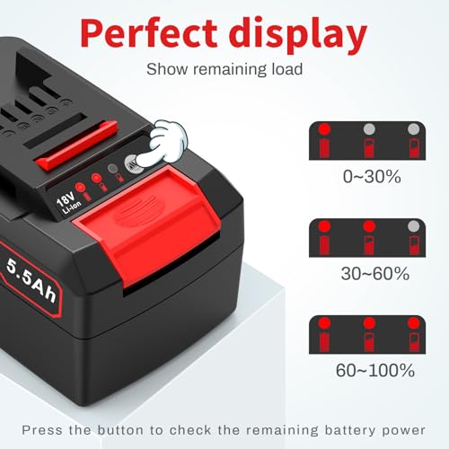 KEATFE 5500mAh Battery for Einhell Power X-Change 18V Tools, 5.5Ah Li-ion Battery Replacement Compatible With Einhell PXC Power Tools And Garden Machines - Image 3
